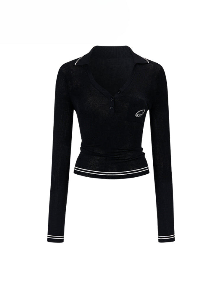 Contrast-colored Stripe Heart-wing T-shirt & Shorts Set