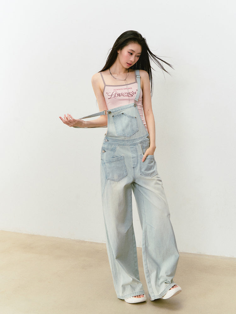 Color-Block Letter Print Camisole