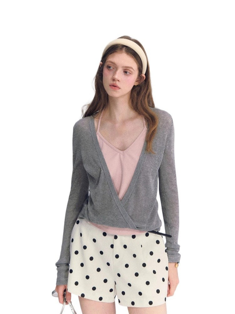 Layered Halter Knit Top