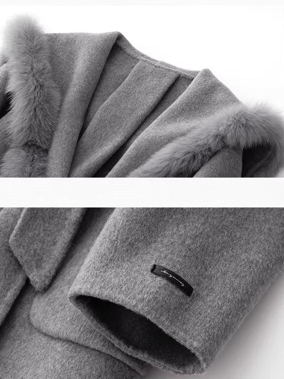 Oversized Wool Tie Coat