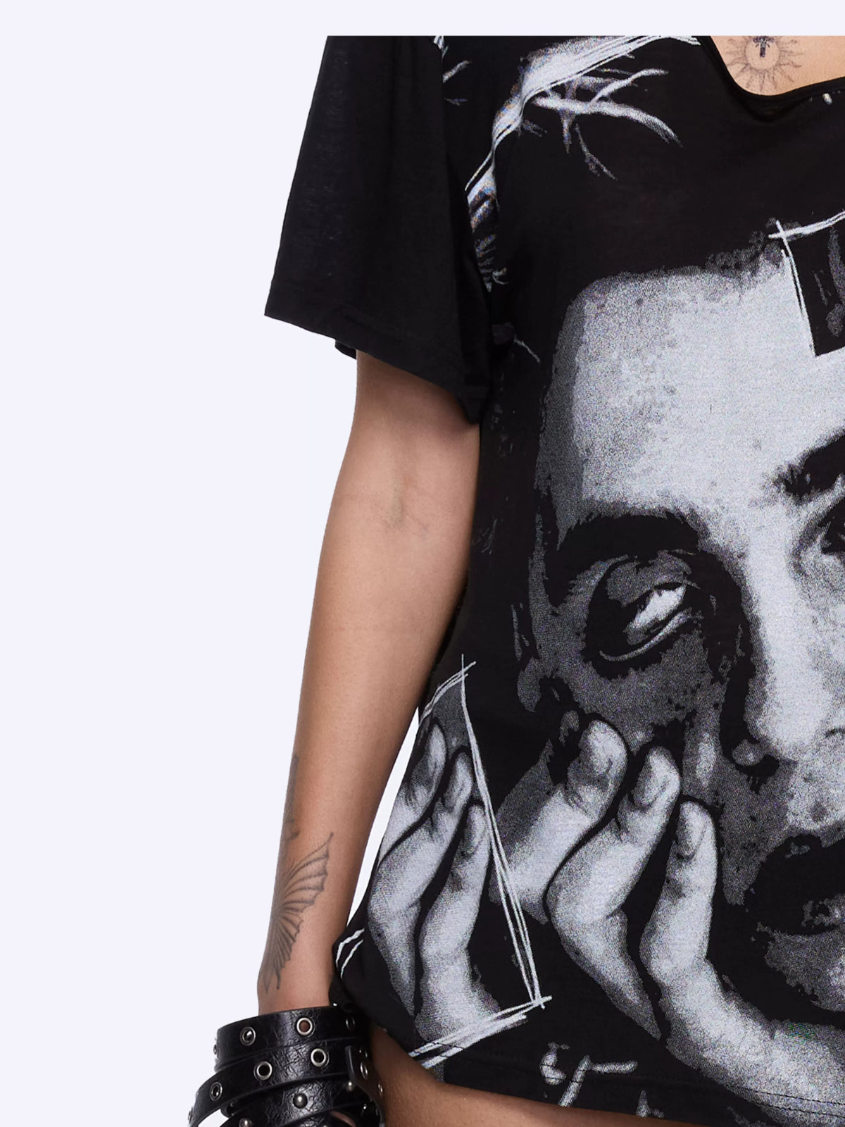 Graphic Open Back T-Shirt