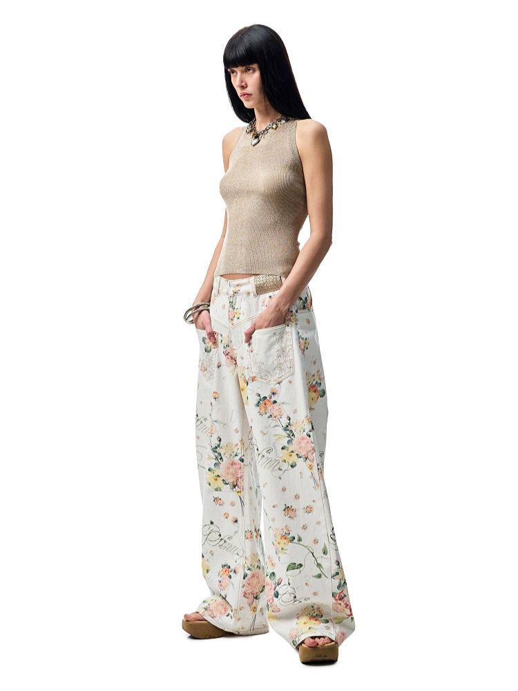 Hollow Out Cable Knit Sleeveless Tank Top