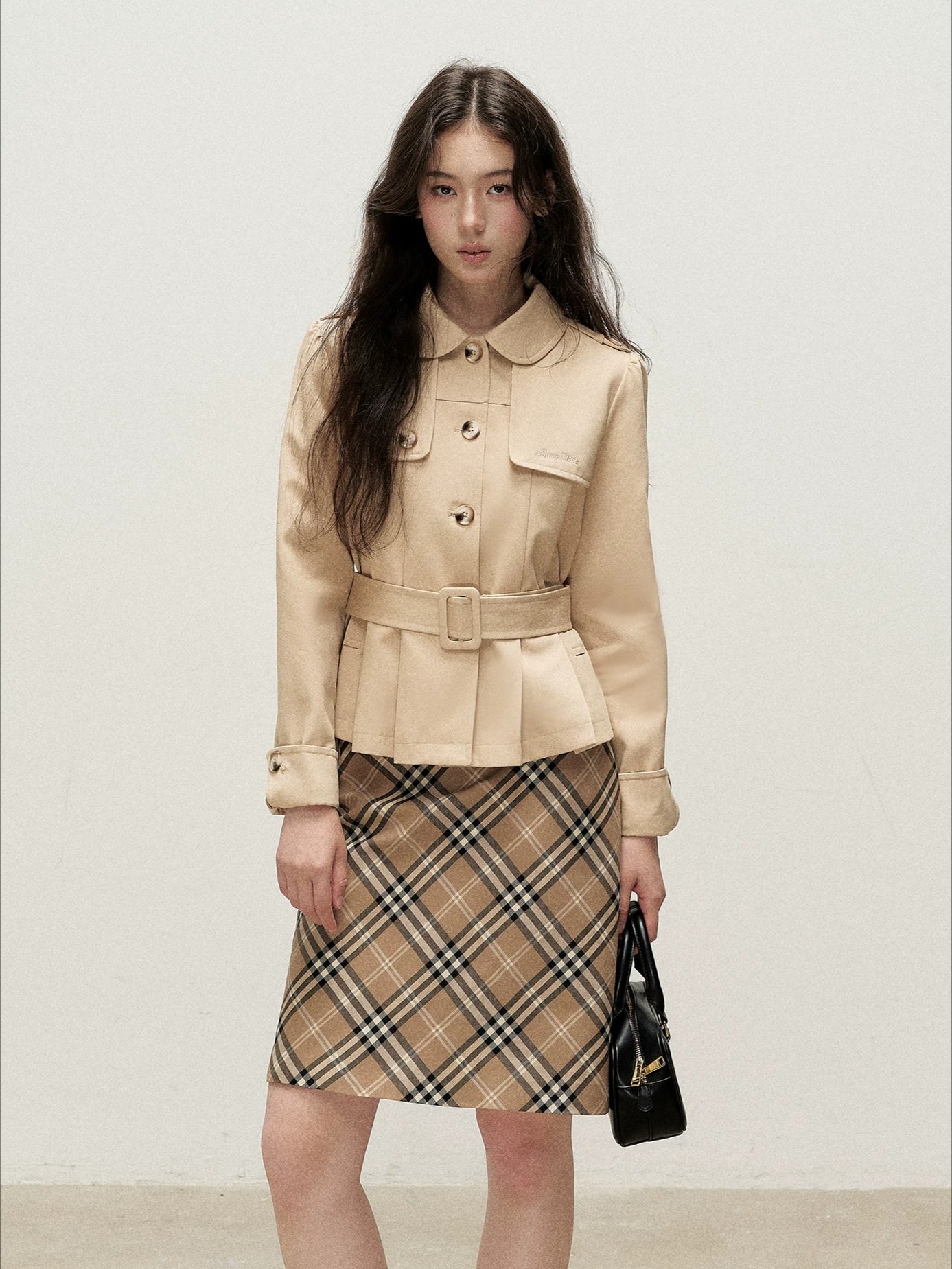Khaki Peter Pan Trench