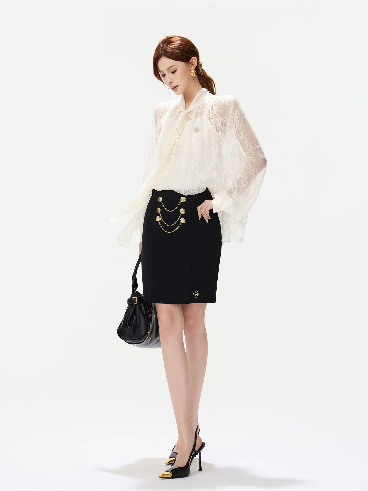 Medal Chain Mini Skirt