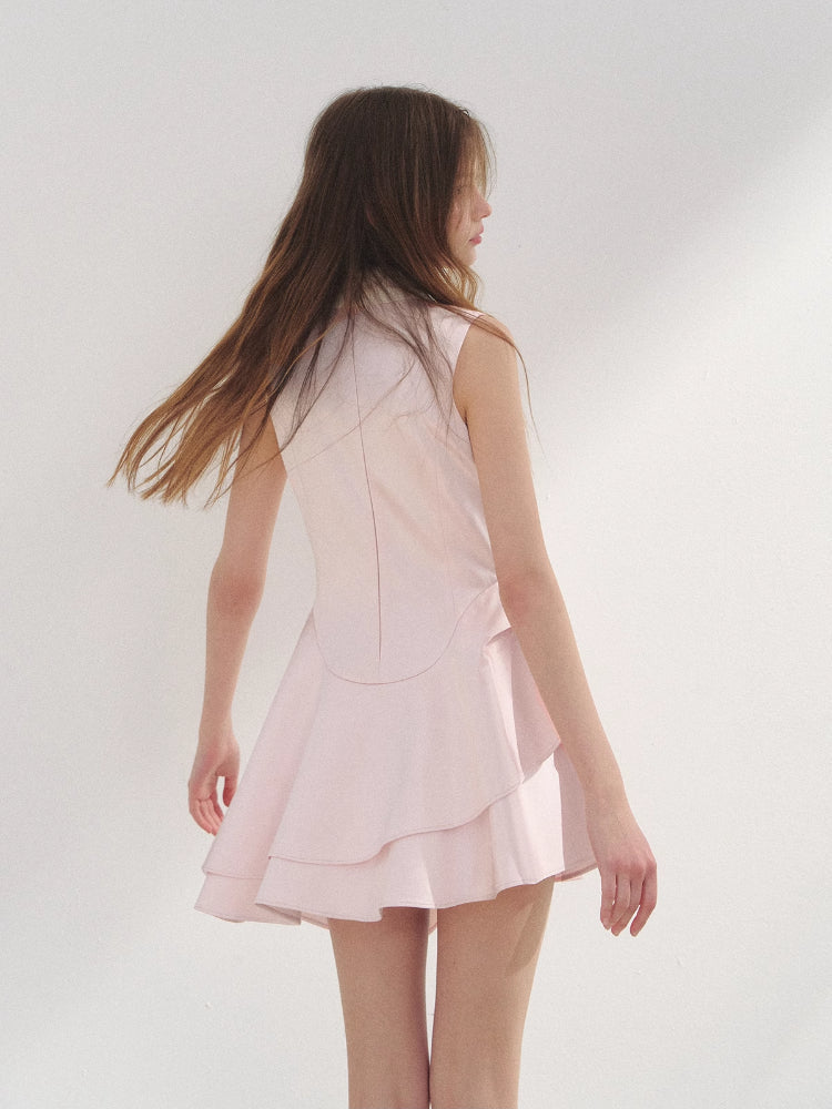 Sleeveless Round Neck Princess Bubble Dress