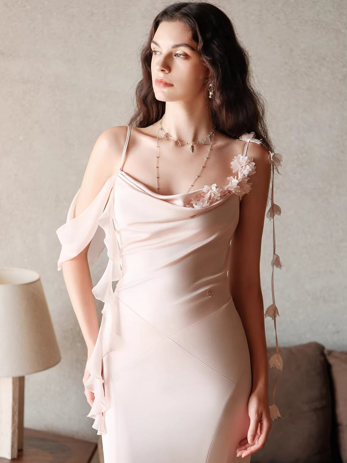 Lumi Backless Satin Dress
