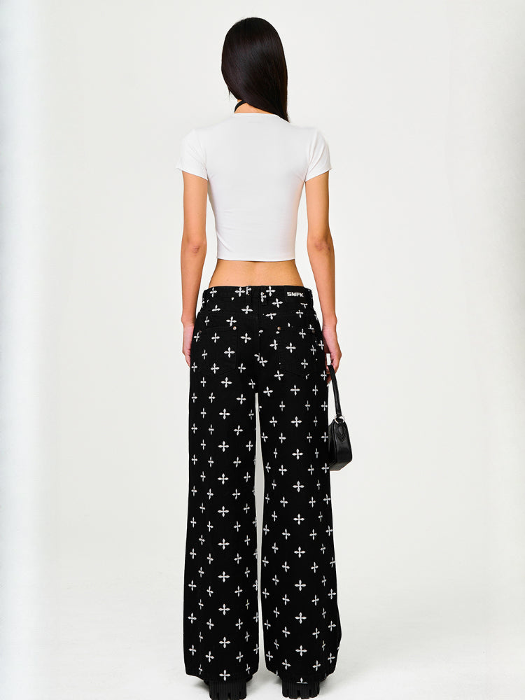 All-Over Print Tie-Dye Sports Paratrooper Pants