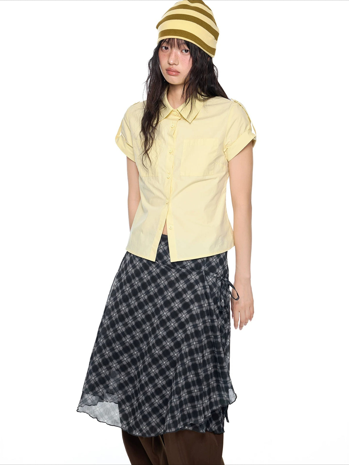 Plaid Cropped Shirt
