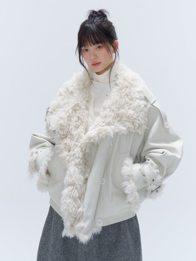 Eco Fur Leopard PU Padded Parka