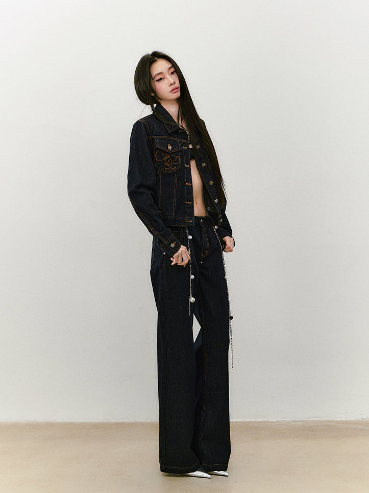 Denim Original Color Loose Fit Denim Jacket