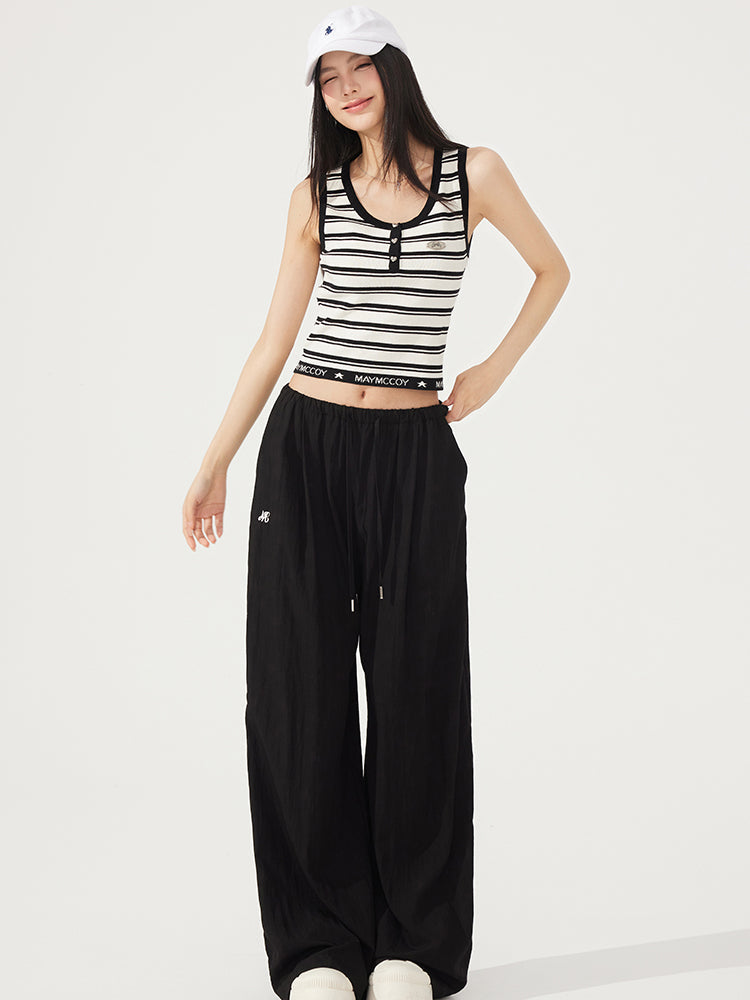U-neck Striped Knitted Vest