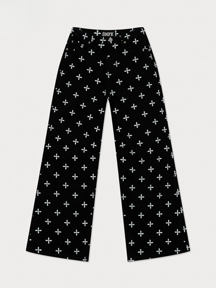 All-Over Print Tie-Dye Sports Paratrooper Pants