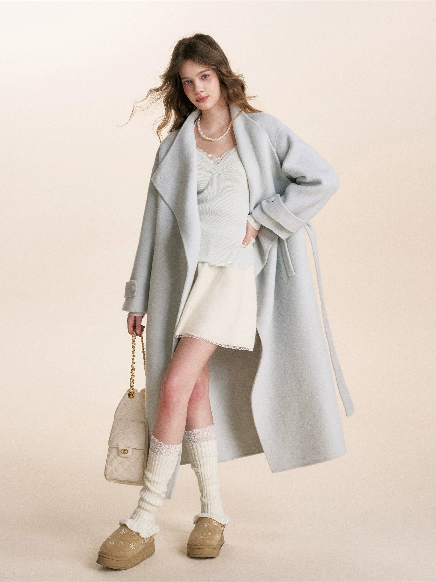 Glacier Blue Robe Coat