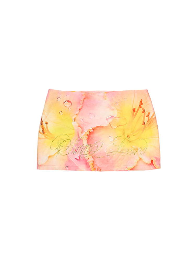 Floral All-Over Print Bodycon Mini Skirt