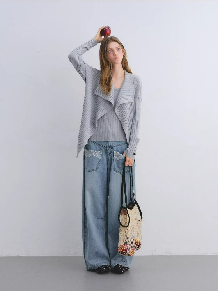 Irregular Knit Two-Piece Set