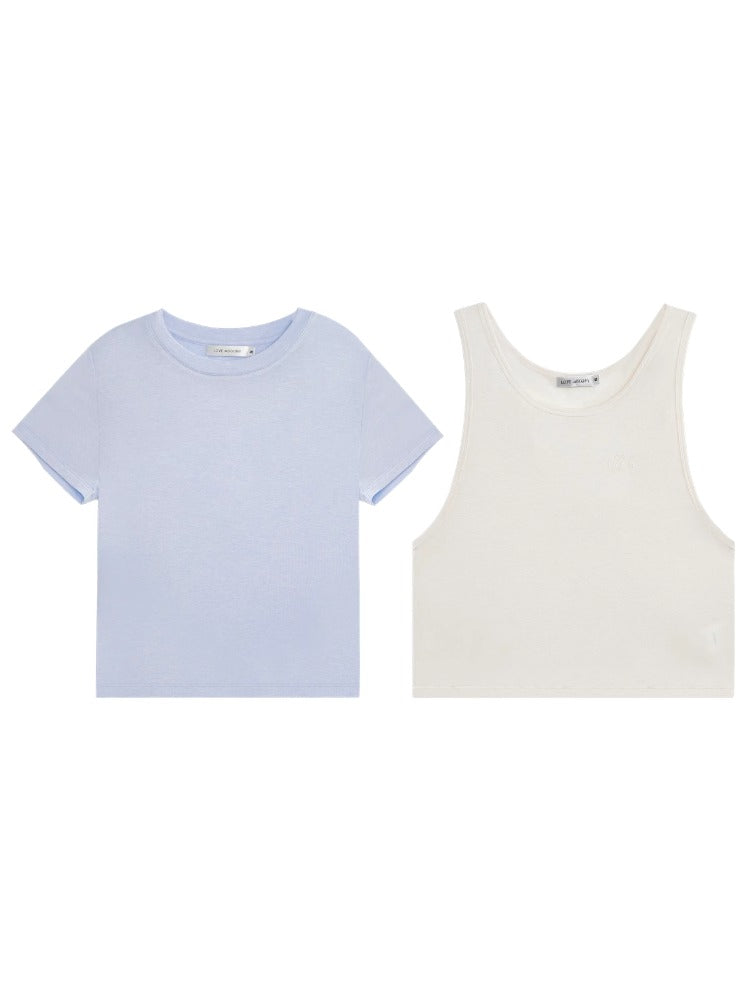 Round-neck Short-sleeve Vest