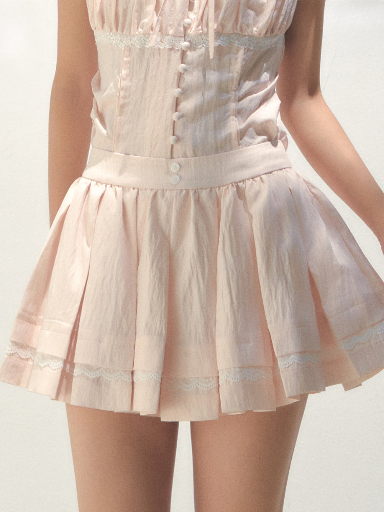 Contrast Color Fake Two-piece Short-sleeve T-shirt