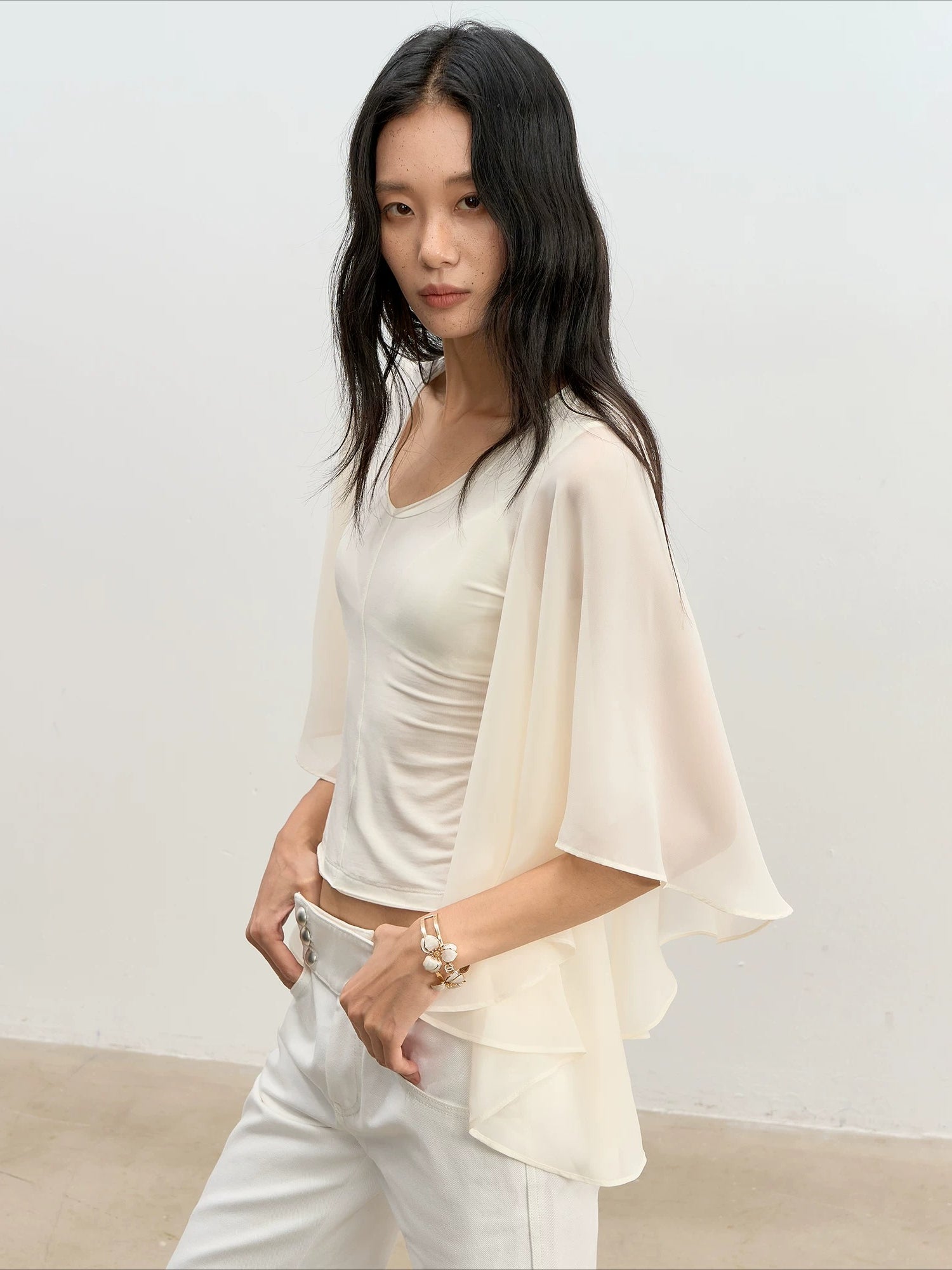 Lyocell V-Neck Top