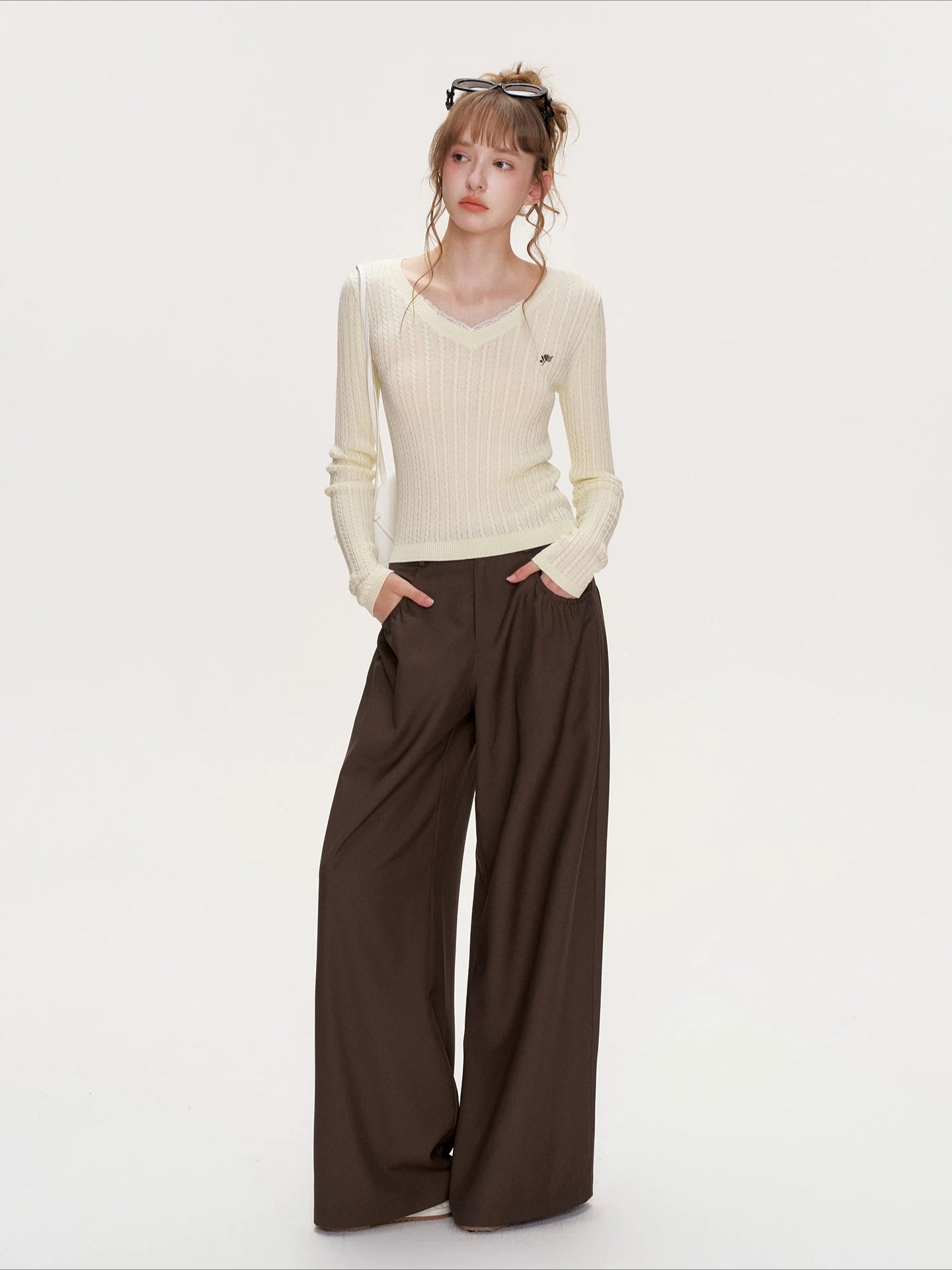 French Wide Leg Pants