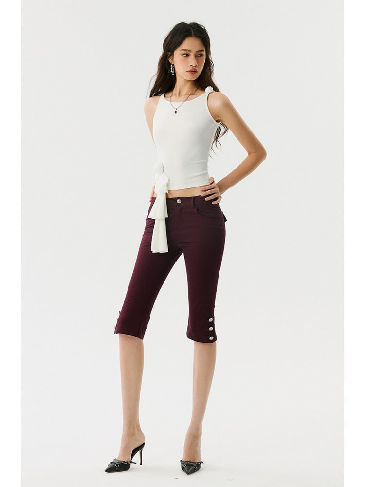 Tassel Rose Slim Tank Top