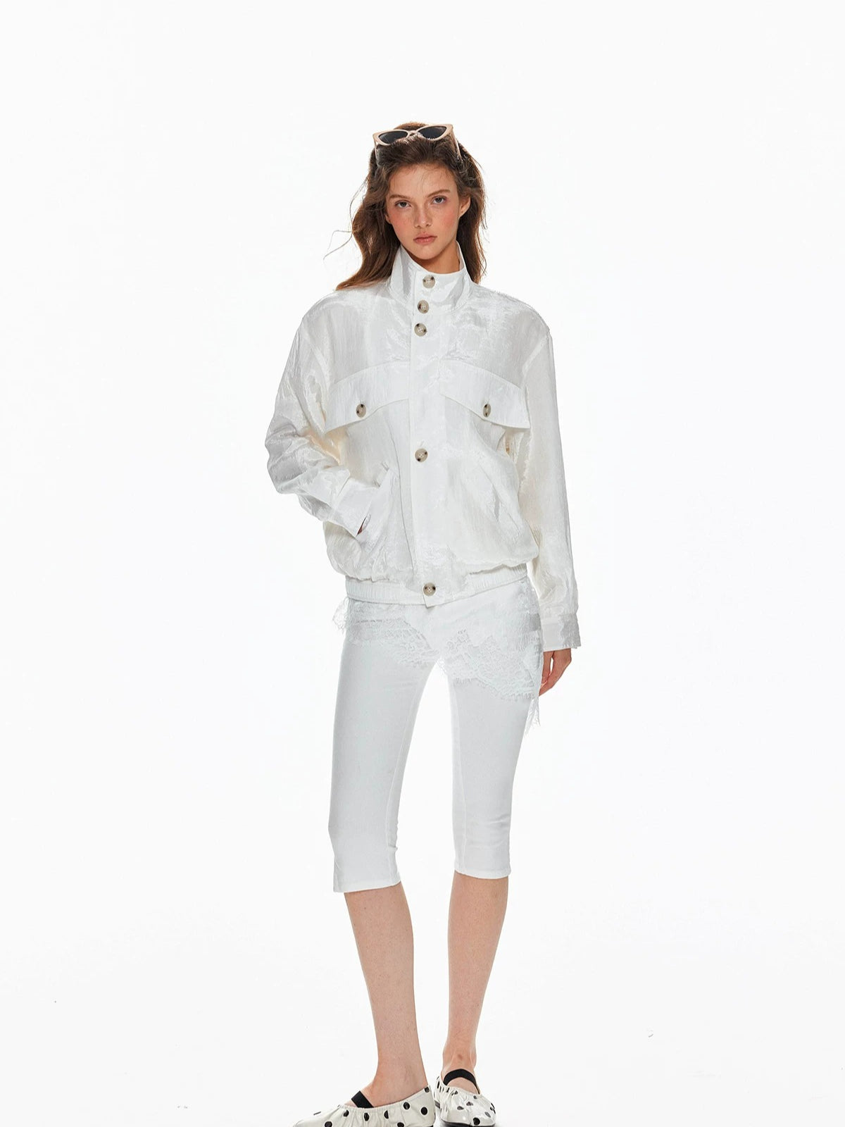 Low Waist Split Slim Fit Cropped Jeans