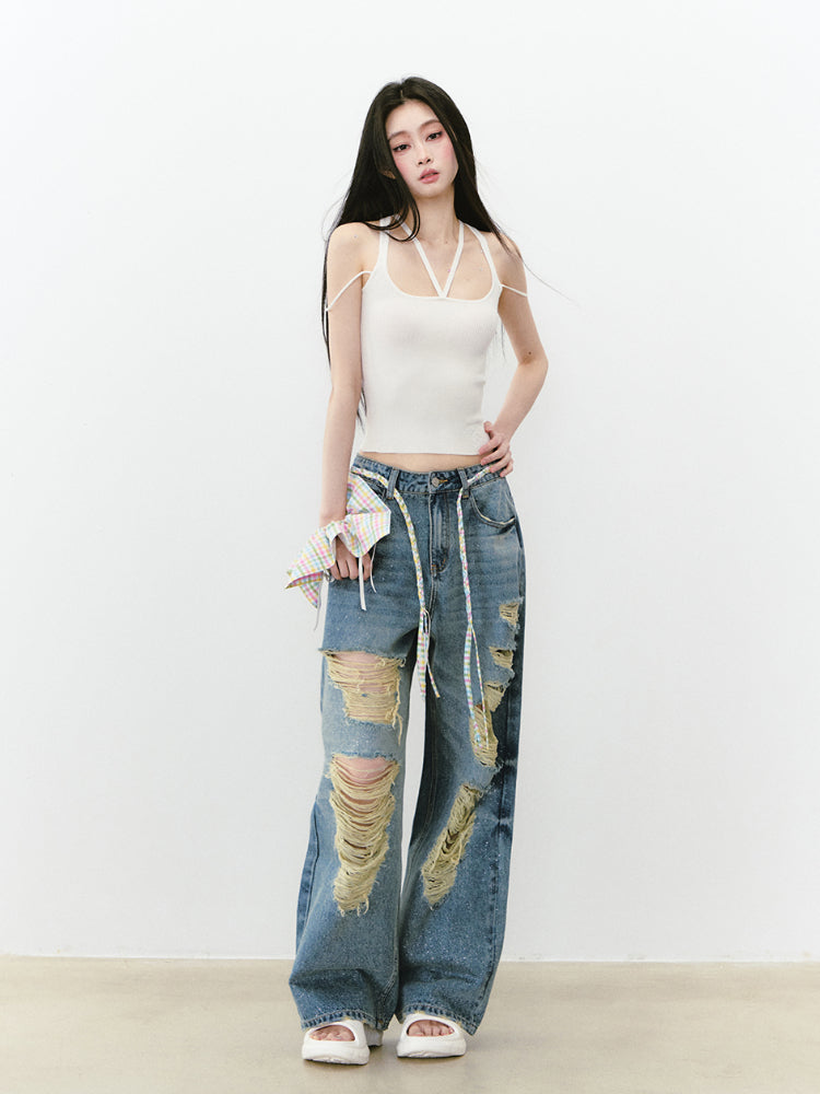 Multi-Strap Knit Sling Vest