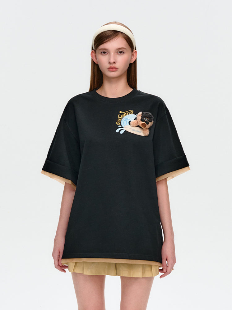 Surfing Doll Cotton T-shirt