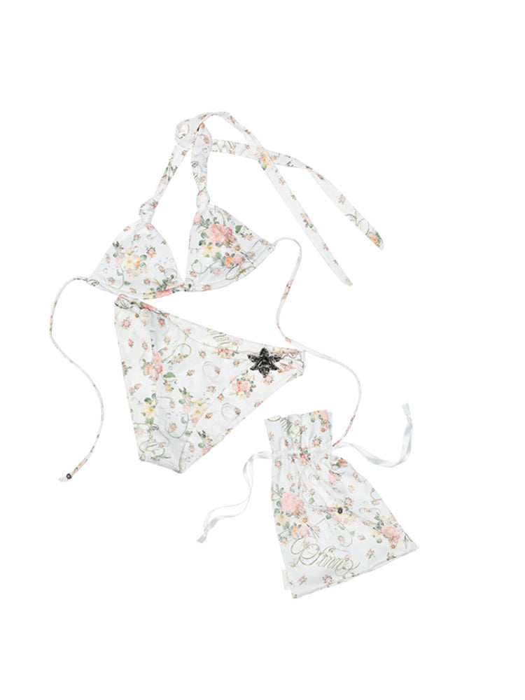 Metal Floral All-Over Print Bikini
