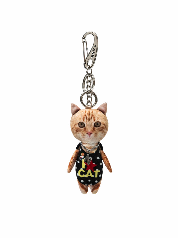 Funny 3D Cat Doll Bag Charm