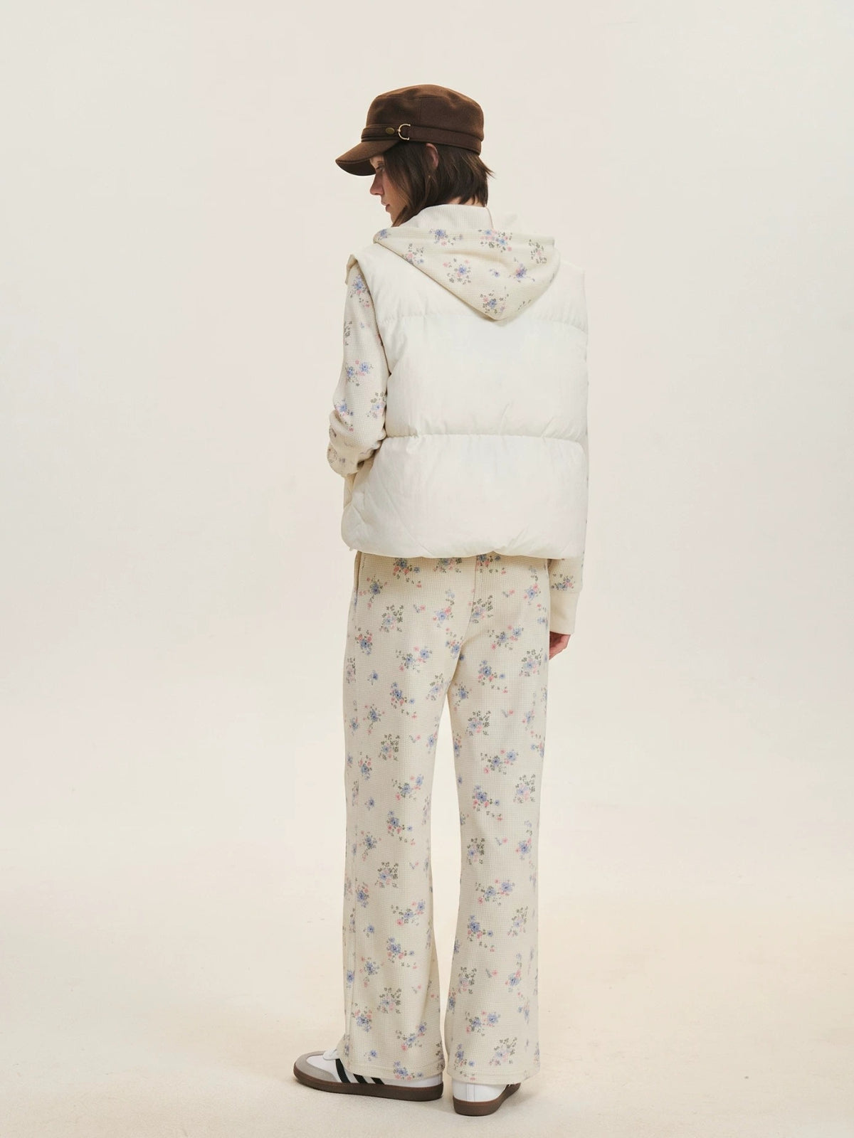 Floral Waffle Hoodie & Pants Set
