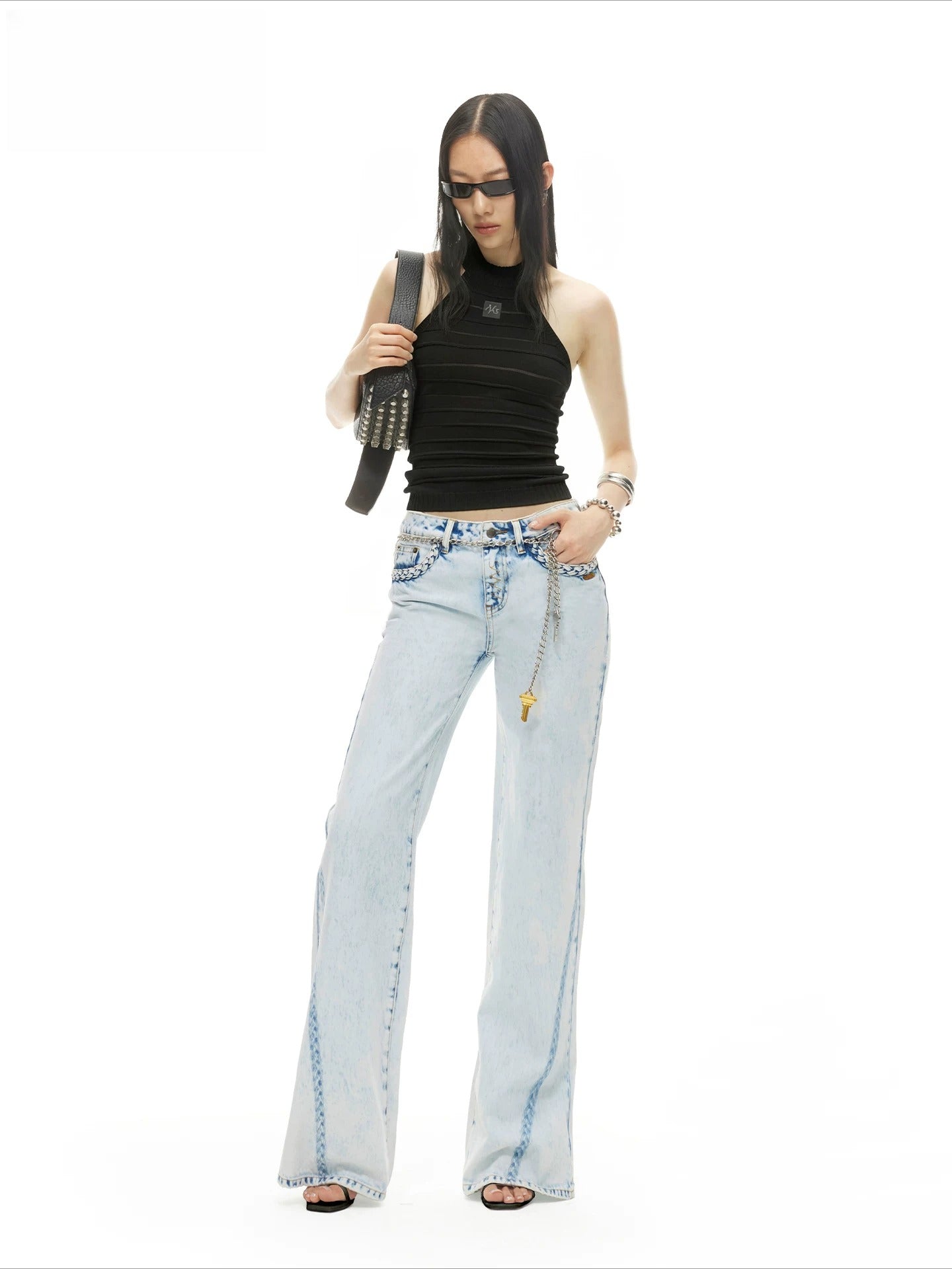 Wheat Braid Denim Pants