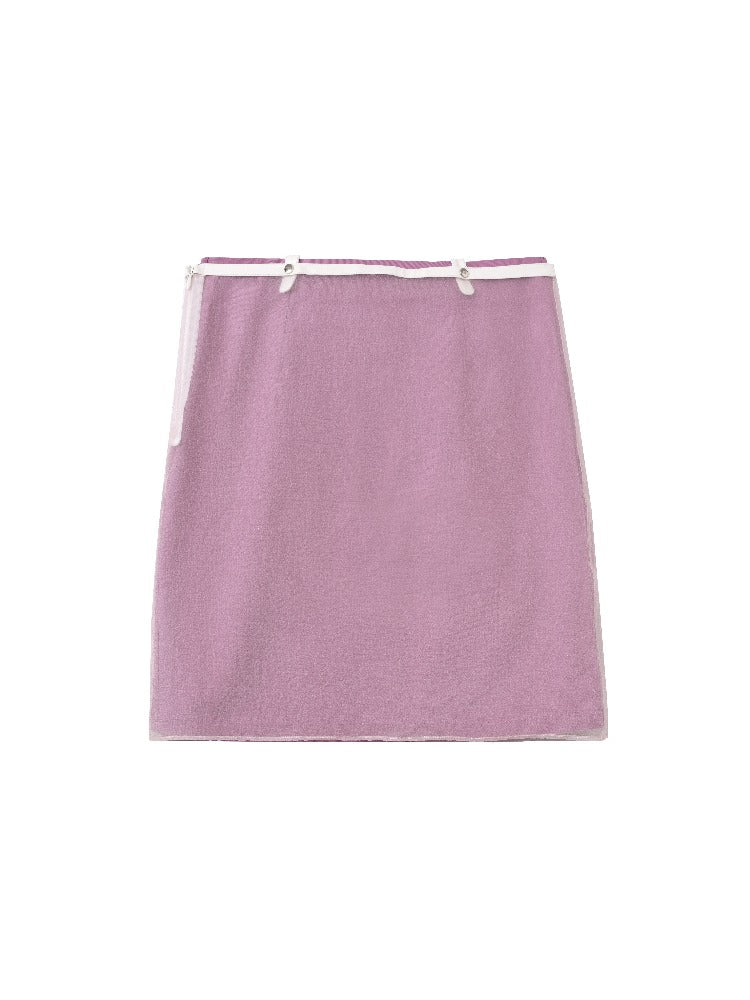 Purple Detachable A-Line Skirt