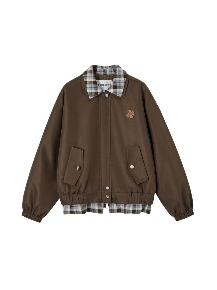 Brown Layered Collar Jacket