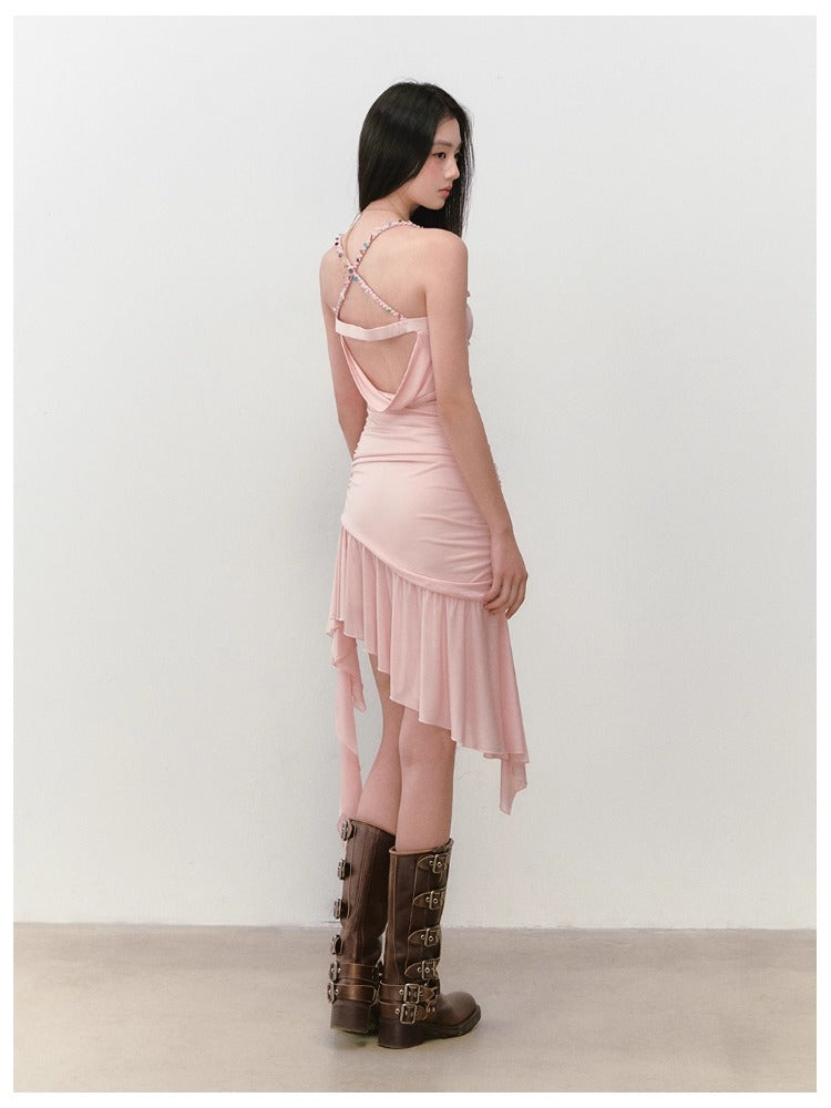 Beaded Mesh Bodycon Dress