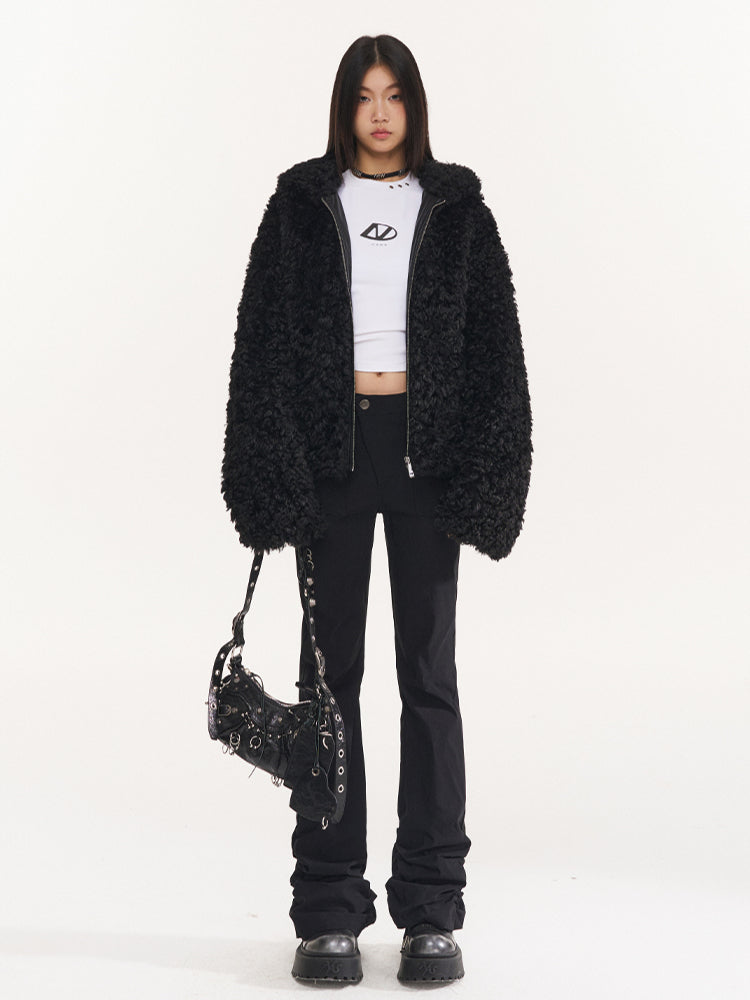 Oversize Faux Fur Hooded Coat