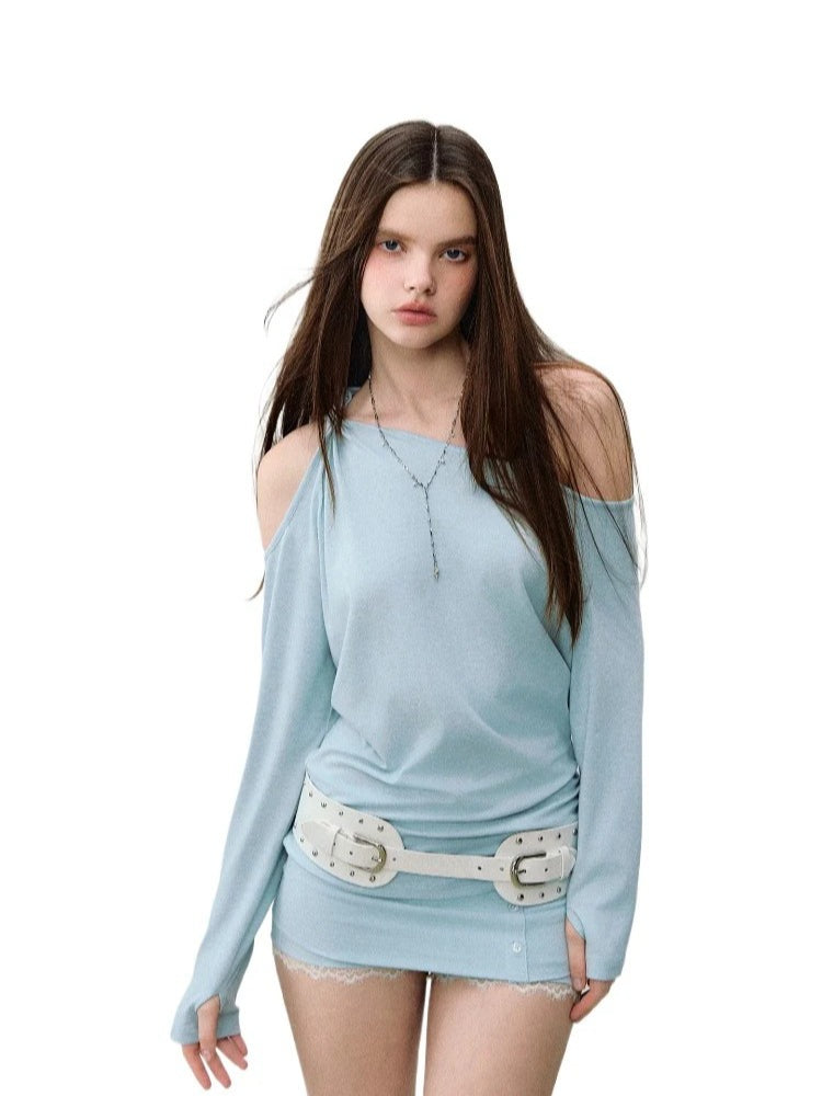 Twisted Shoulder Shorts Set