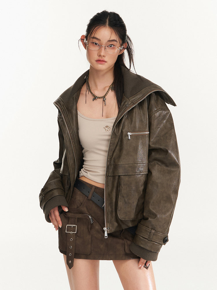 Punk Oversized Motorcycle Jacket