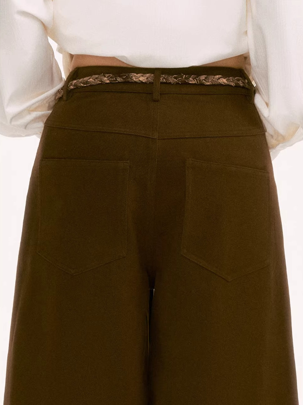 Vintage Brown Wide-Leg Pants