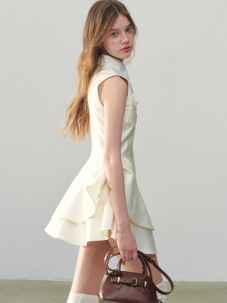 Sleeveless Round Neck Princess Bubble Dress