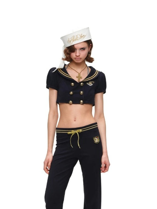 Navy Casual Three-Piece Set