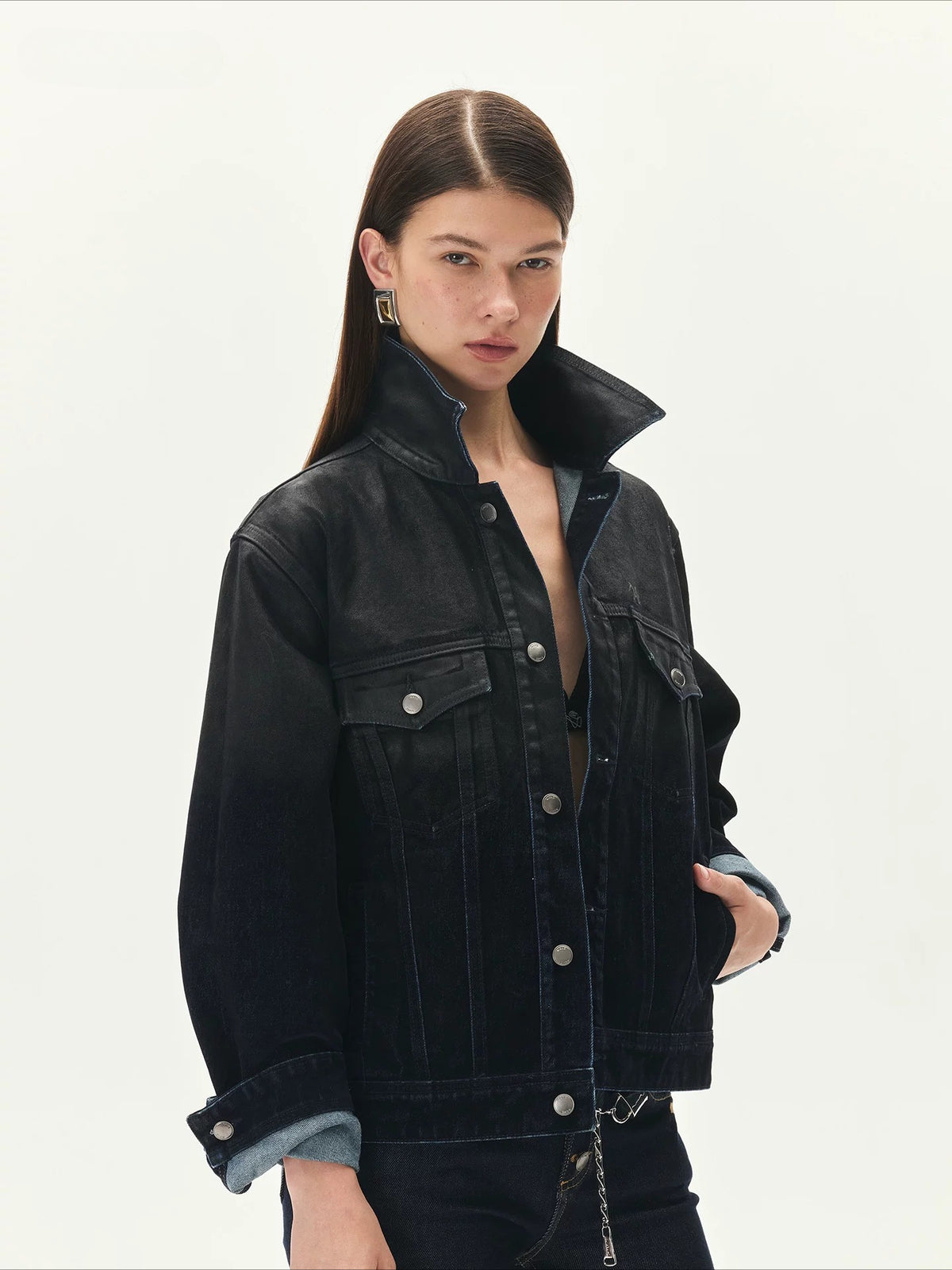 Roscoe Flocked Denim Jacket