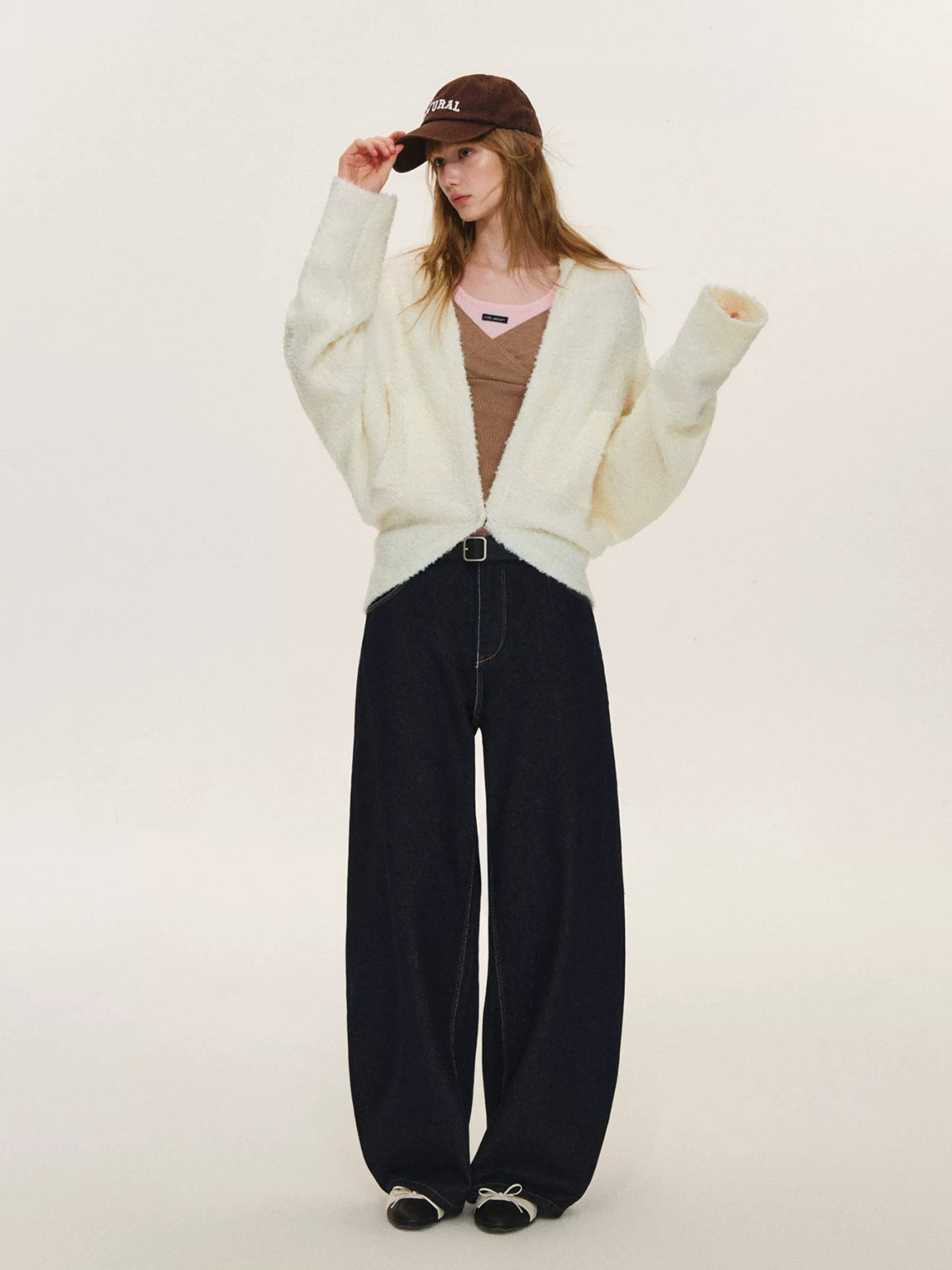 Soft Boucle Batwing Cocoon Cardigan