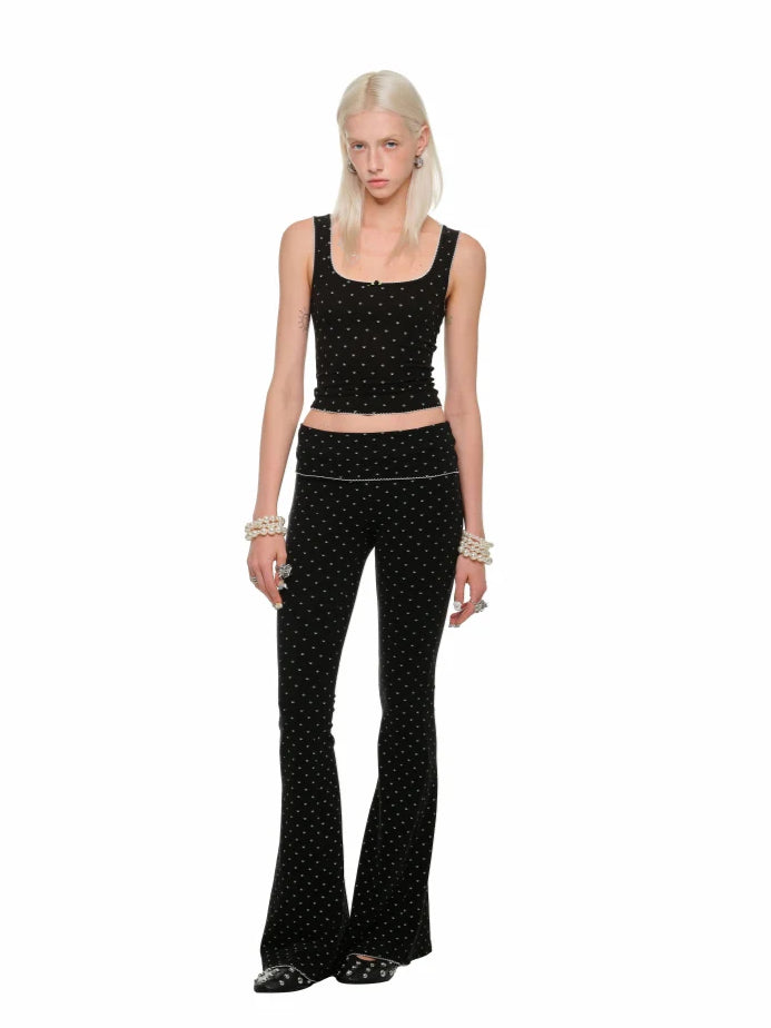 Cat Paw Lace Back Top & Skirt Set