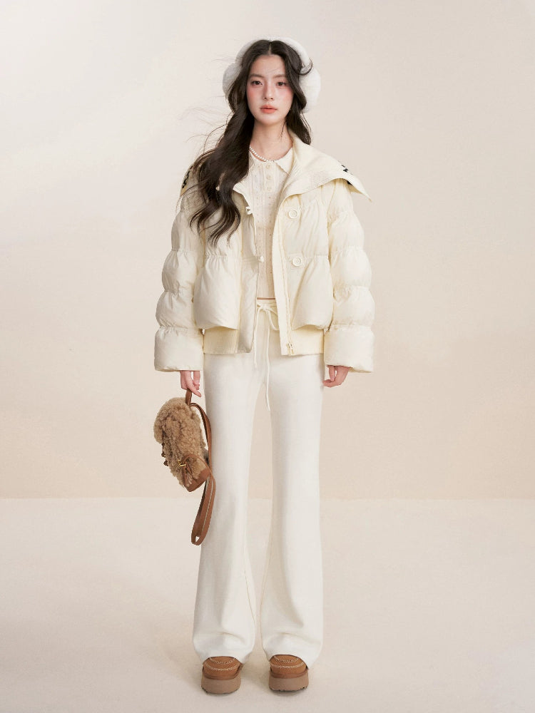 Jacquard Collar Down Jacket