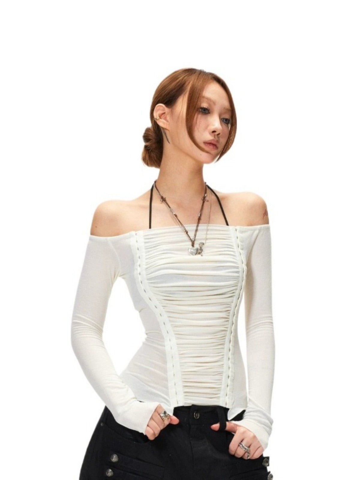 Off-Shoulder Ruched Top