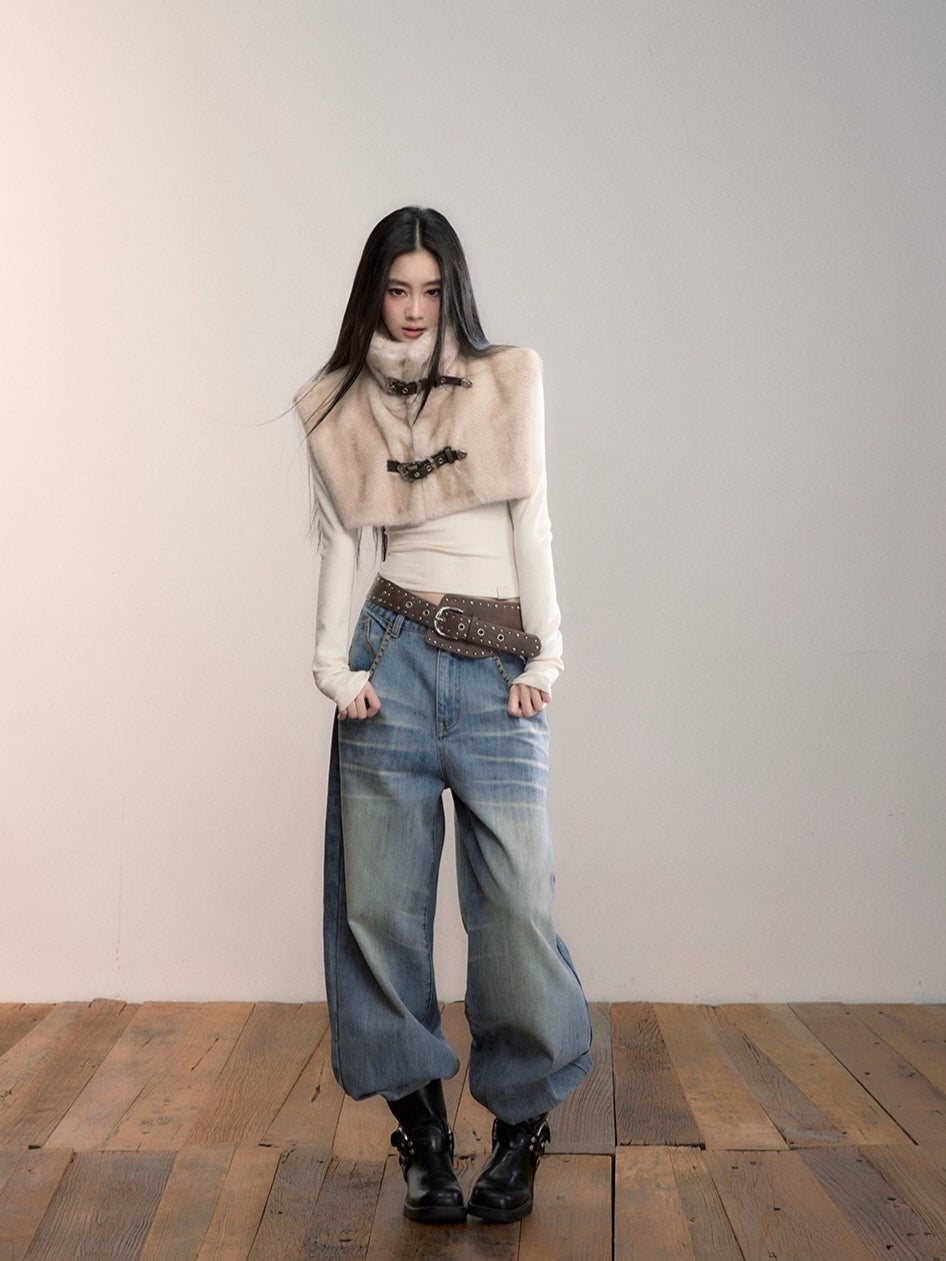 Faux Fur Cape Vest