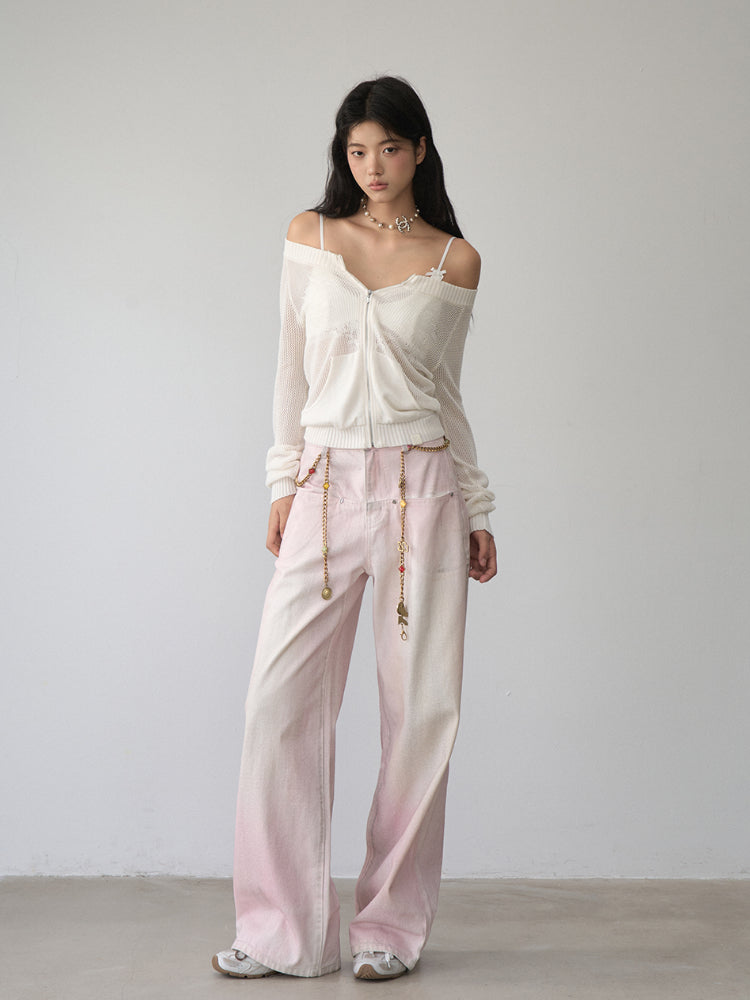 Double-Layer Structure Lace-Spliced Bra