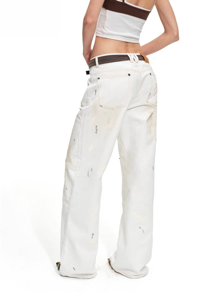 Polar Washed Twill Wide-Leg Jeans