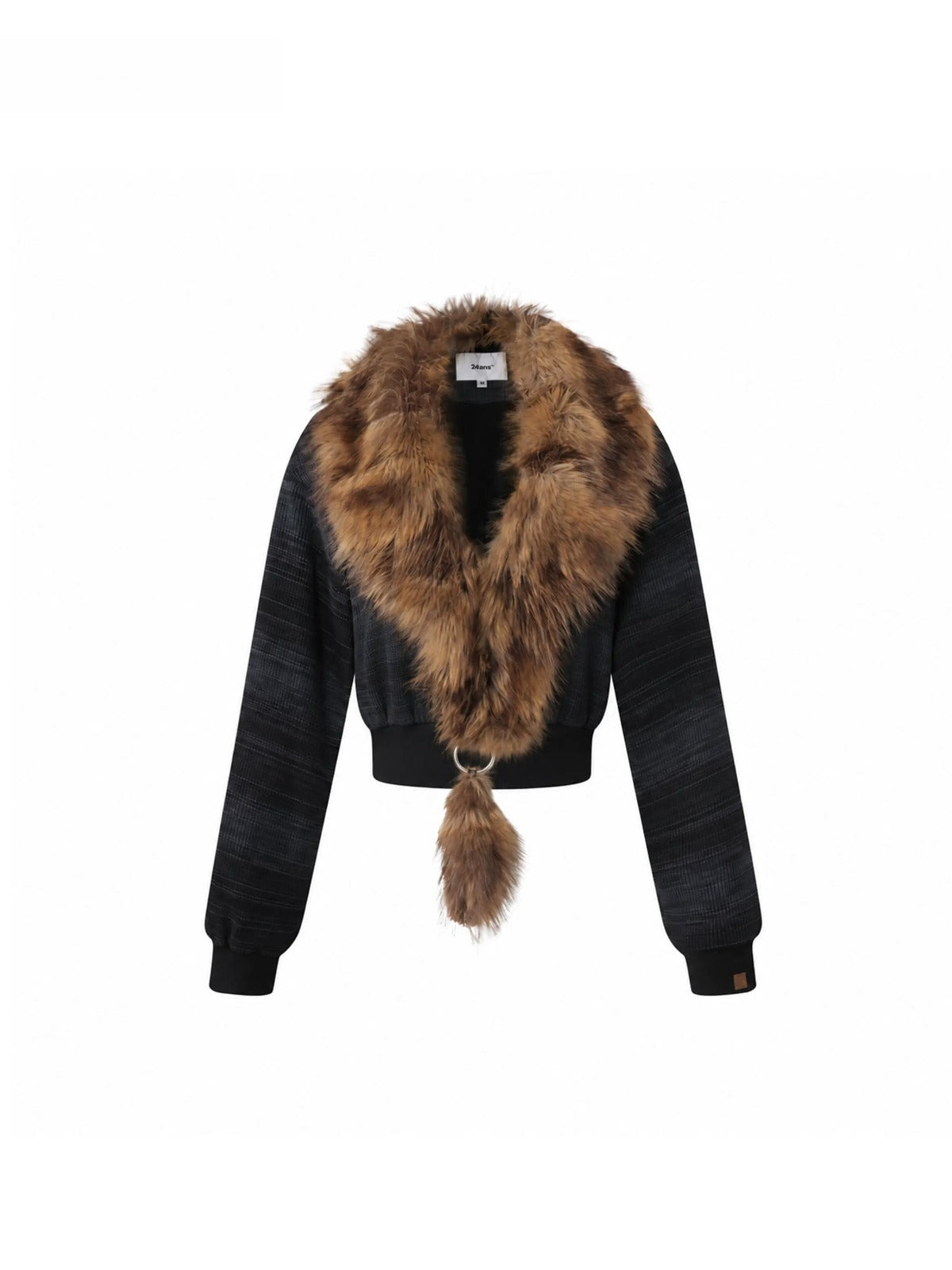Patchwork Ring Trim Knit Jacket