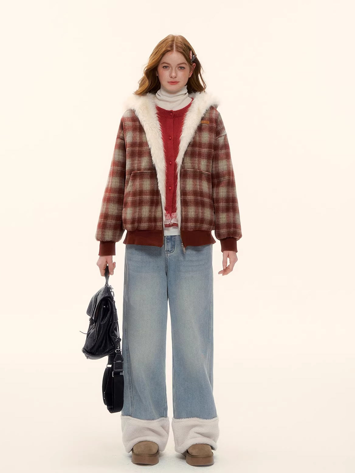 Reversible Plaid Teddy Jacket